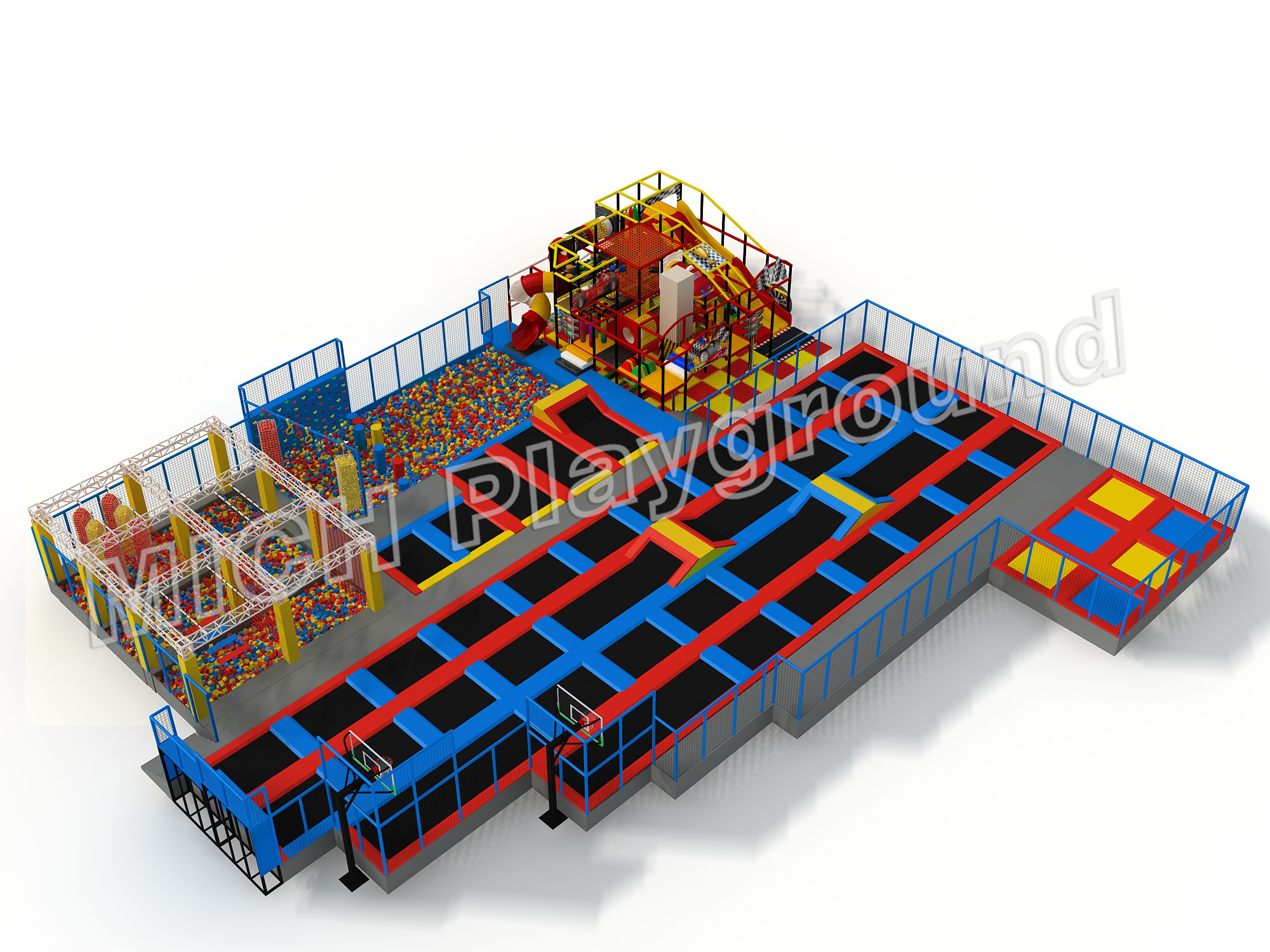 customized indoor bounce trampoline park 7120A