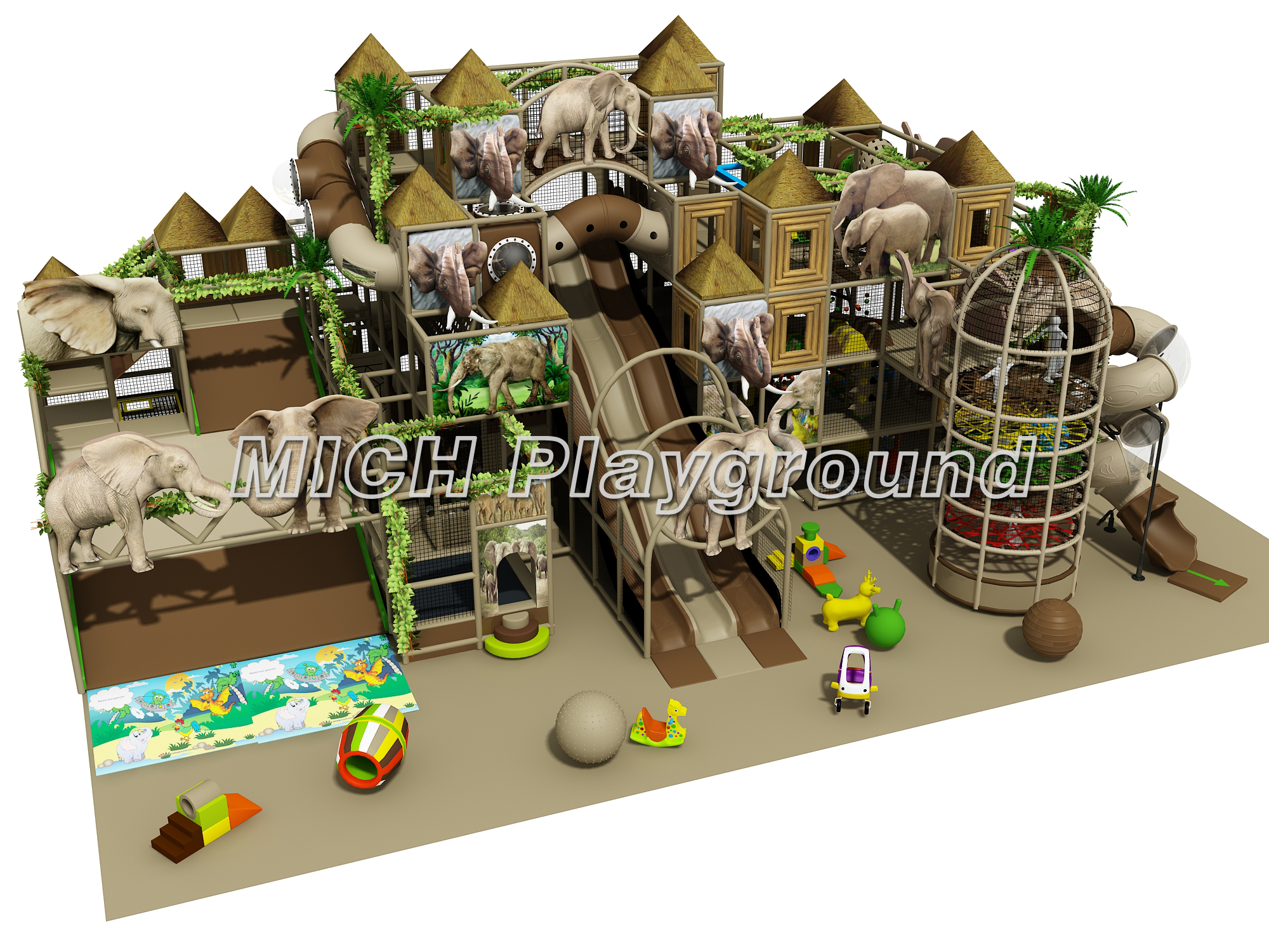 Jungle Themed Kids Indoor Soft Playground