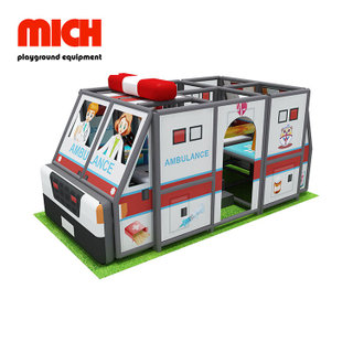 Ambulance Car Theme Indoor Soft Mobile Playground for Kids