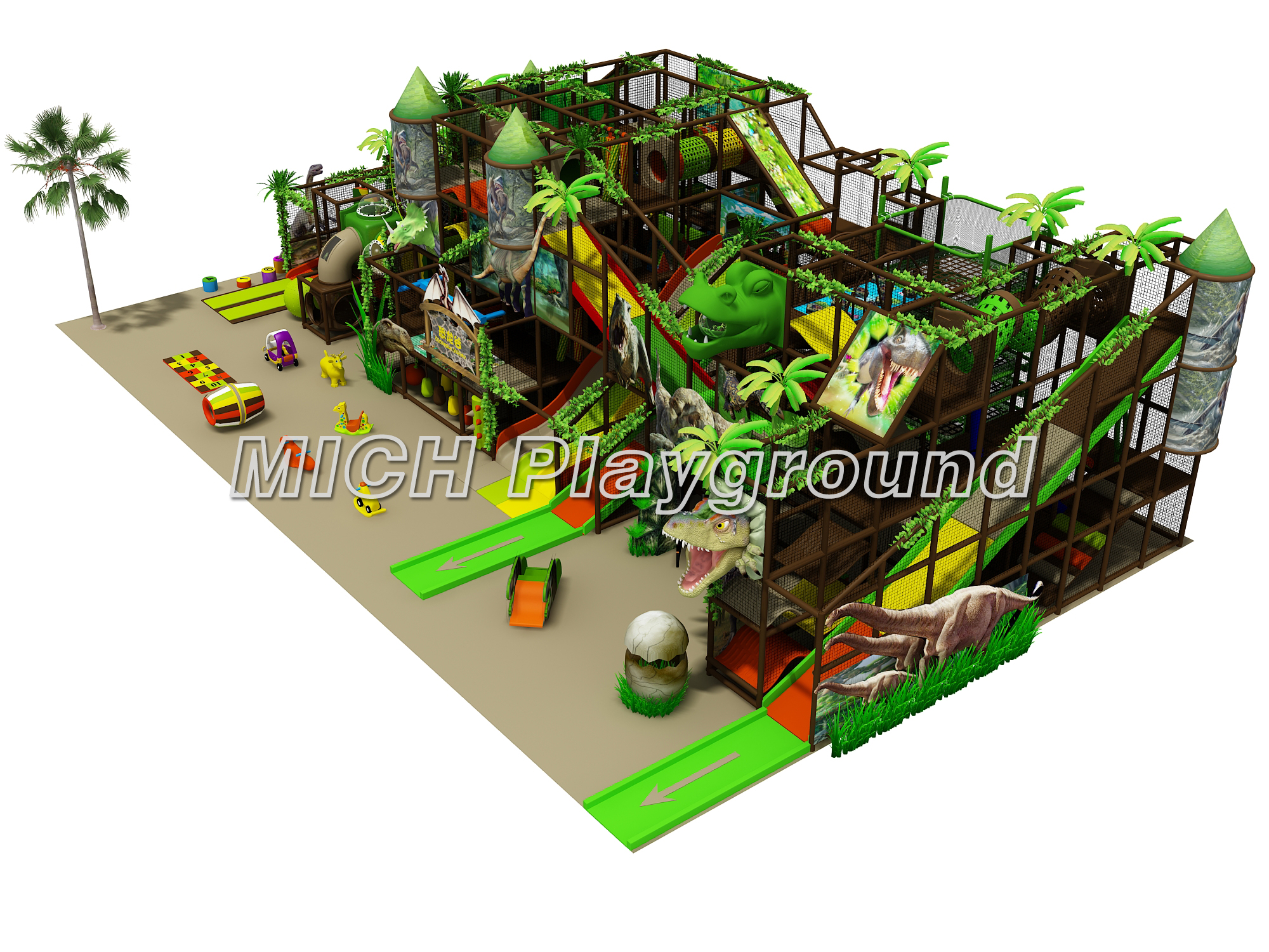 Dinosaur Themed Kids Indoor Soft Playground