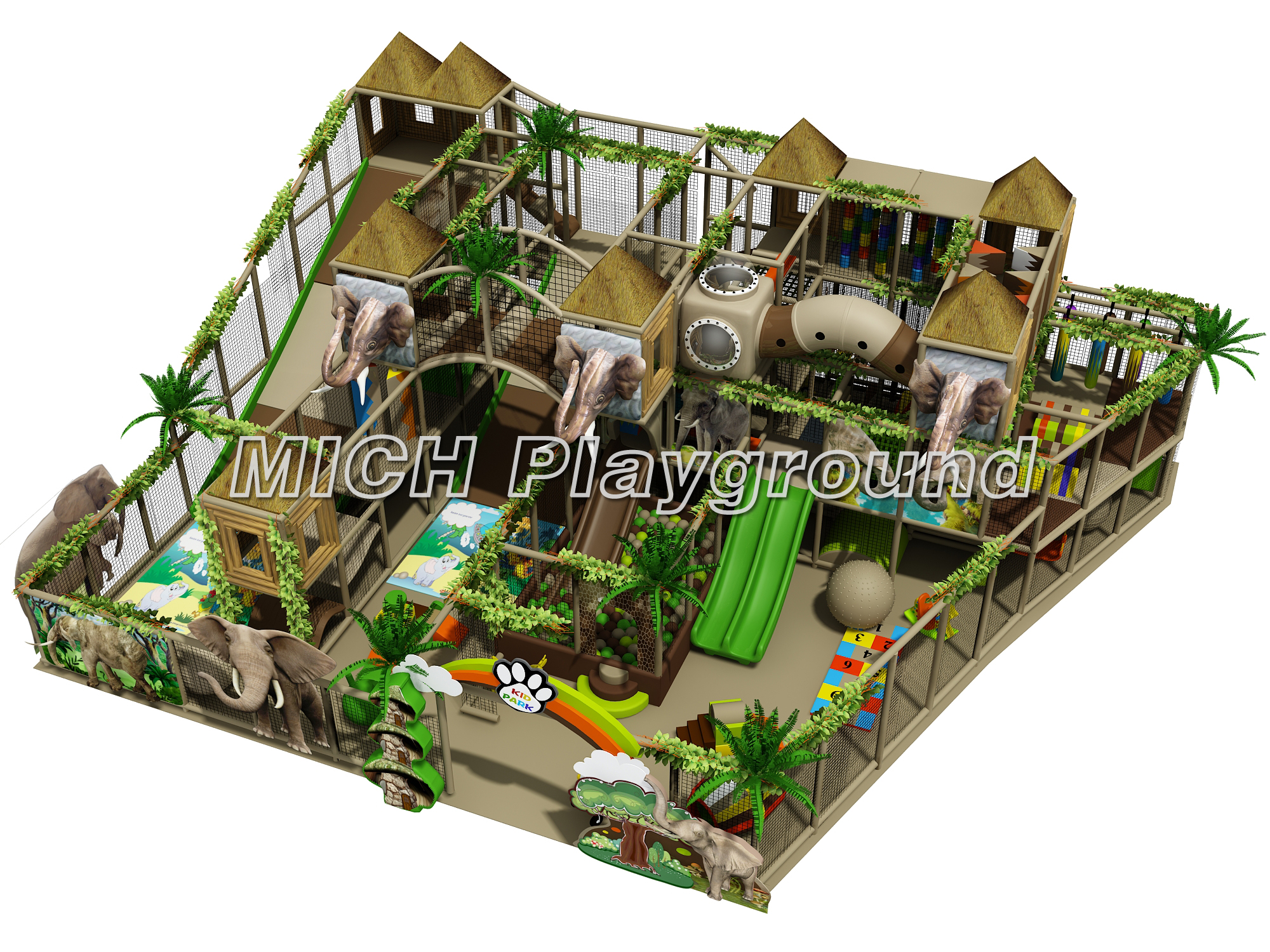 Jungle Themed Kids Indoor Soft Play Centre