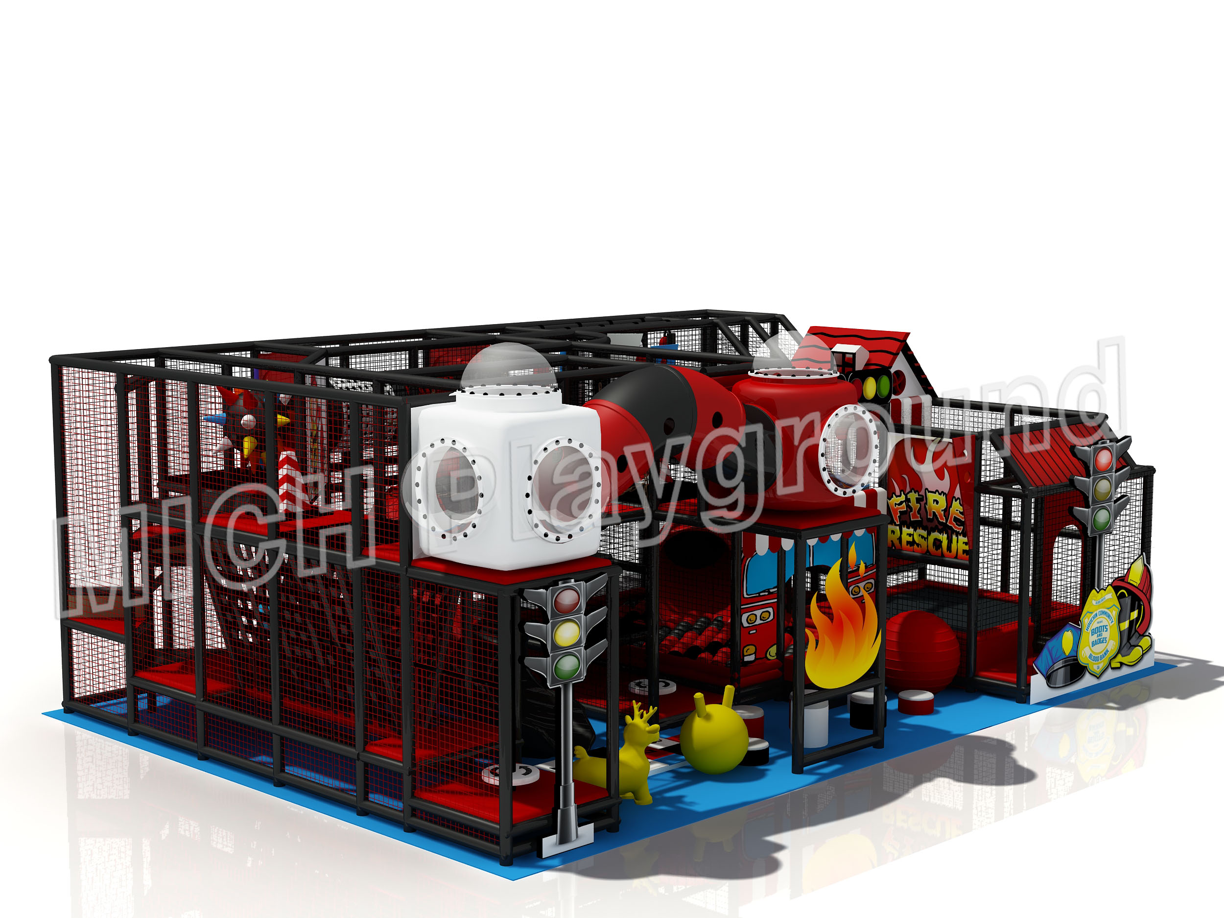Fire Fighting Themed Toddler Indoor Playhouse