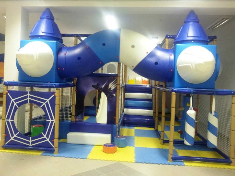 Blue Themed Commercial Toddler Soft Playhouse