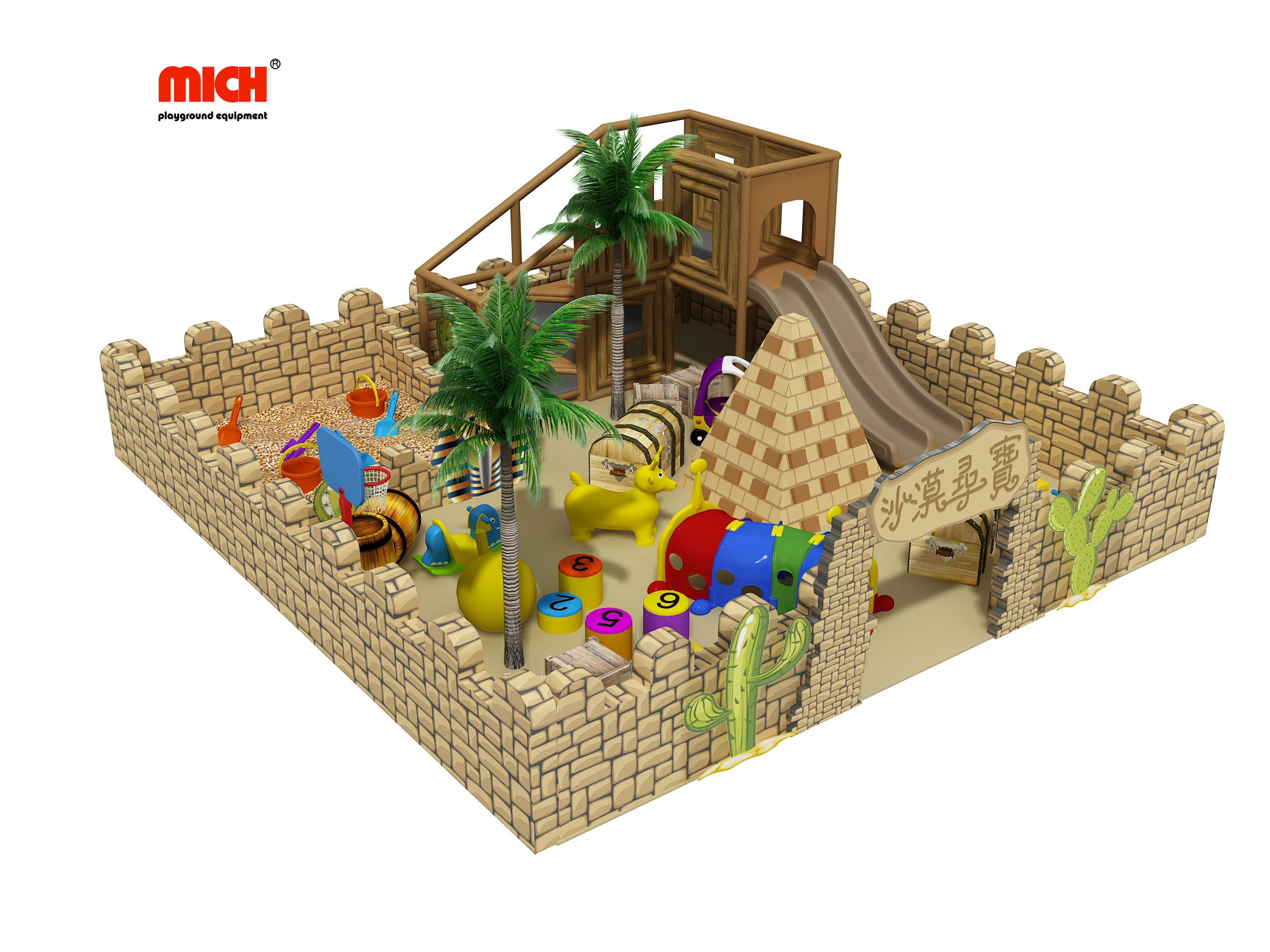 Desert Theme Indoor Soft Playground for Kids