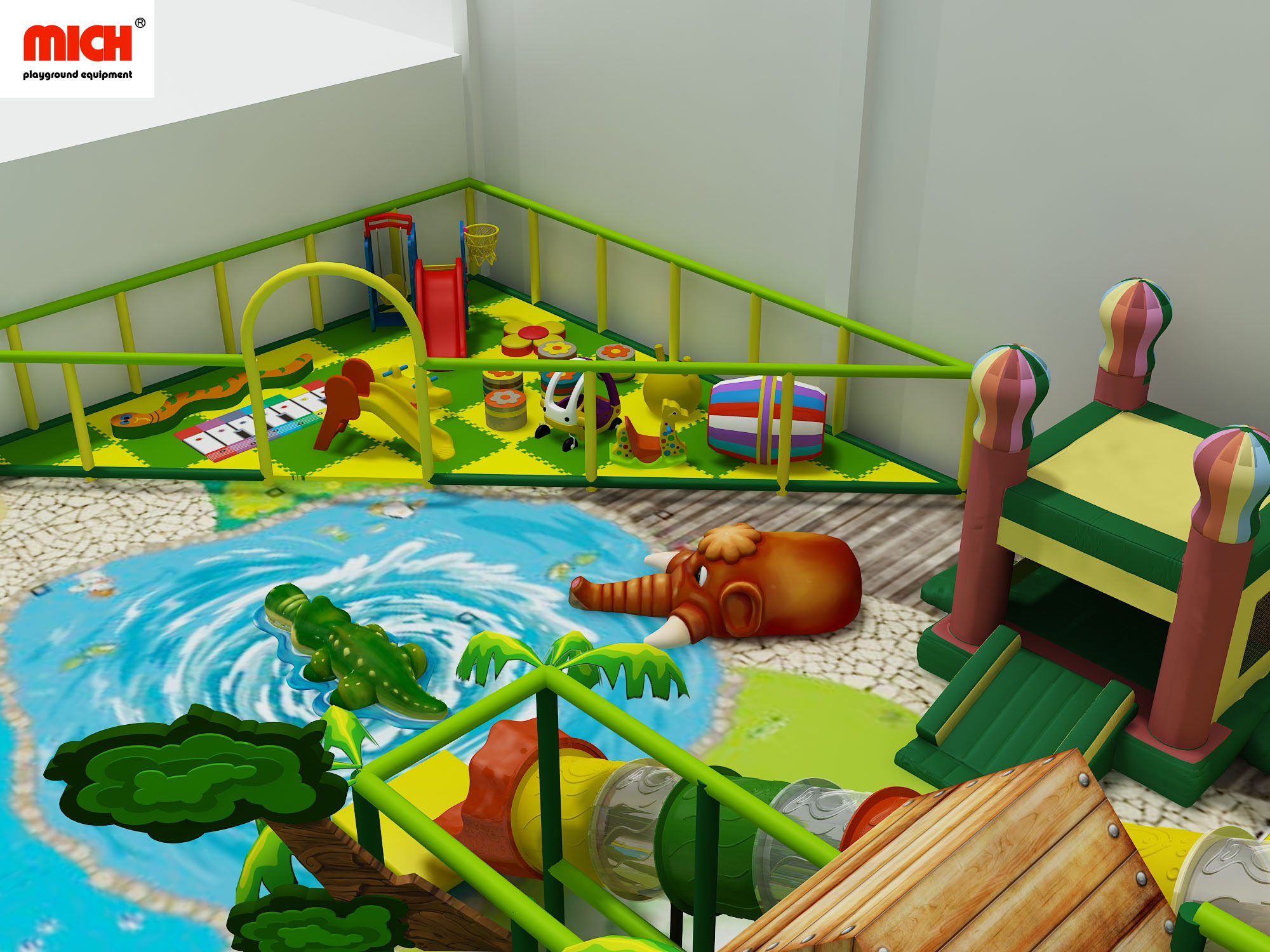Commercial Animal Themed Kids Soft Play Area