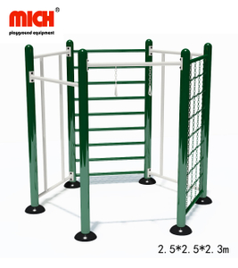 Multi-Functional Combination of Outdoor Fitness Equipment with Climbing Pole, Bar, Chain, Rings for Sale