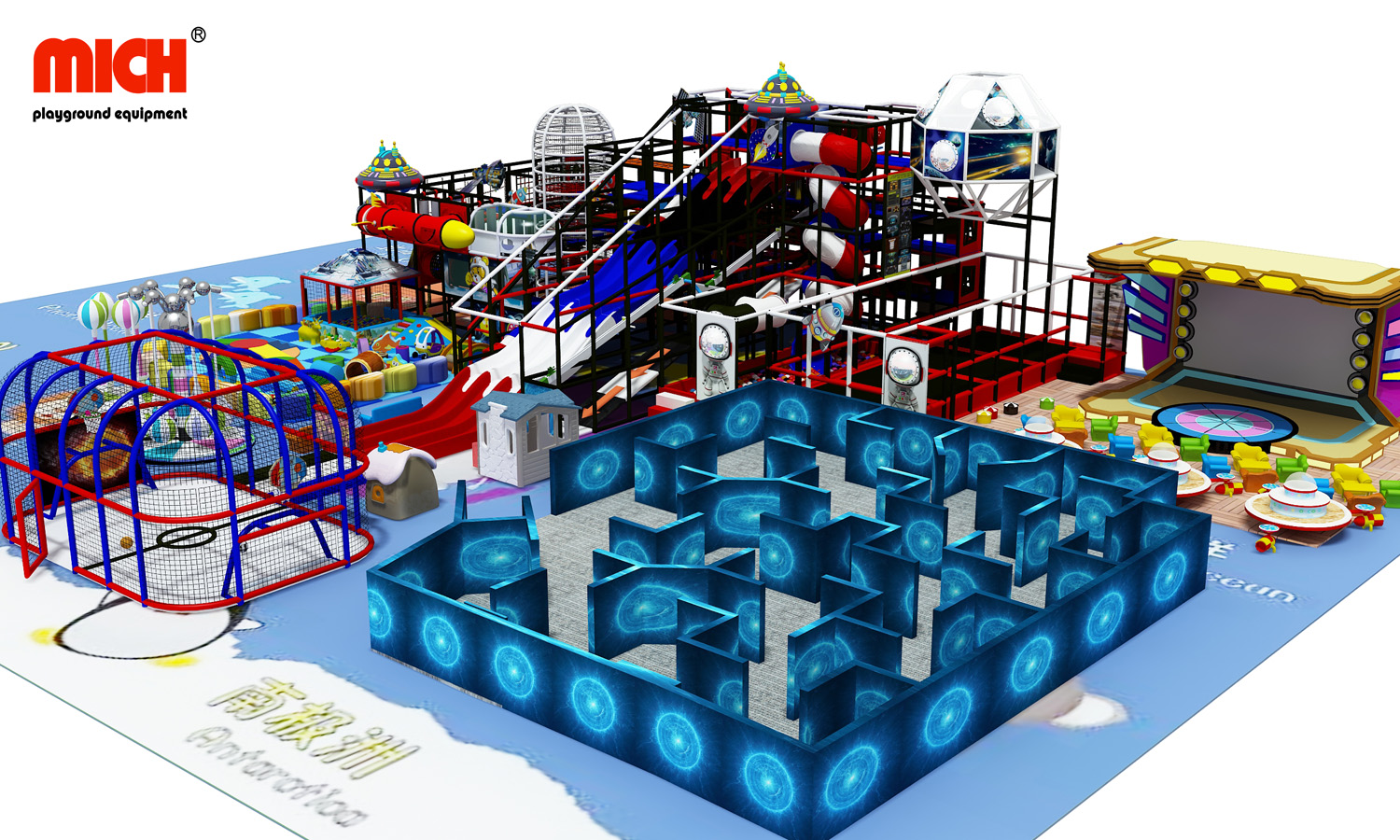 Big Space Theme Kids Indoor Play Center