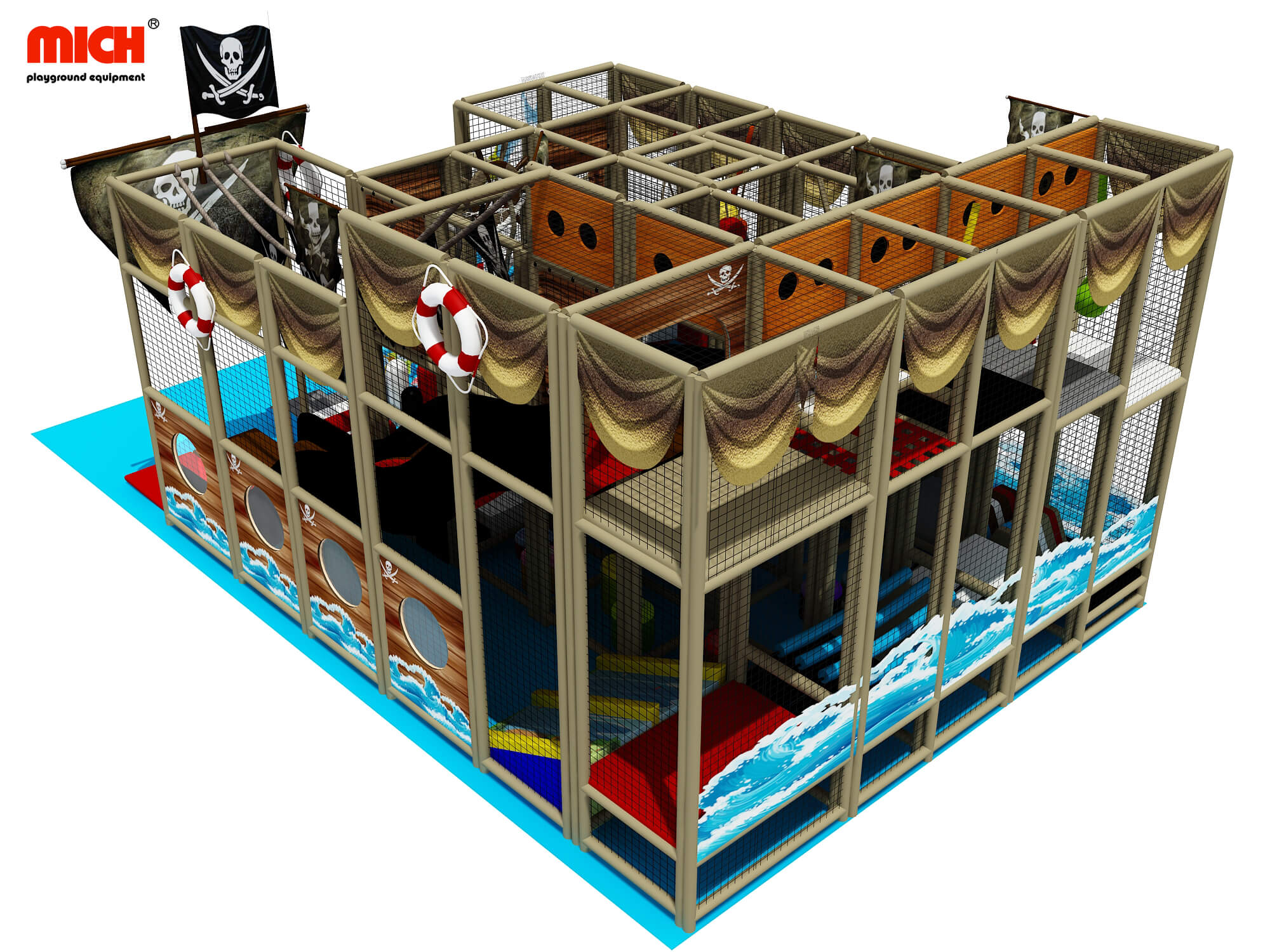 Small Pirate Themed Toddler Soft Playhouse