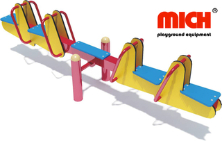 Manufacture Supply Kids Outdoor Playground Four Seats Seesaw Rid for Sale