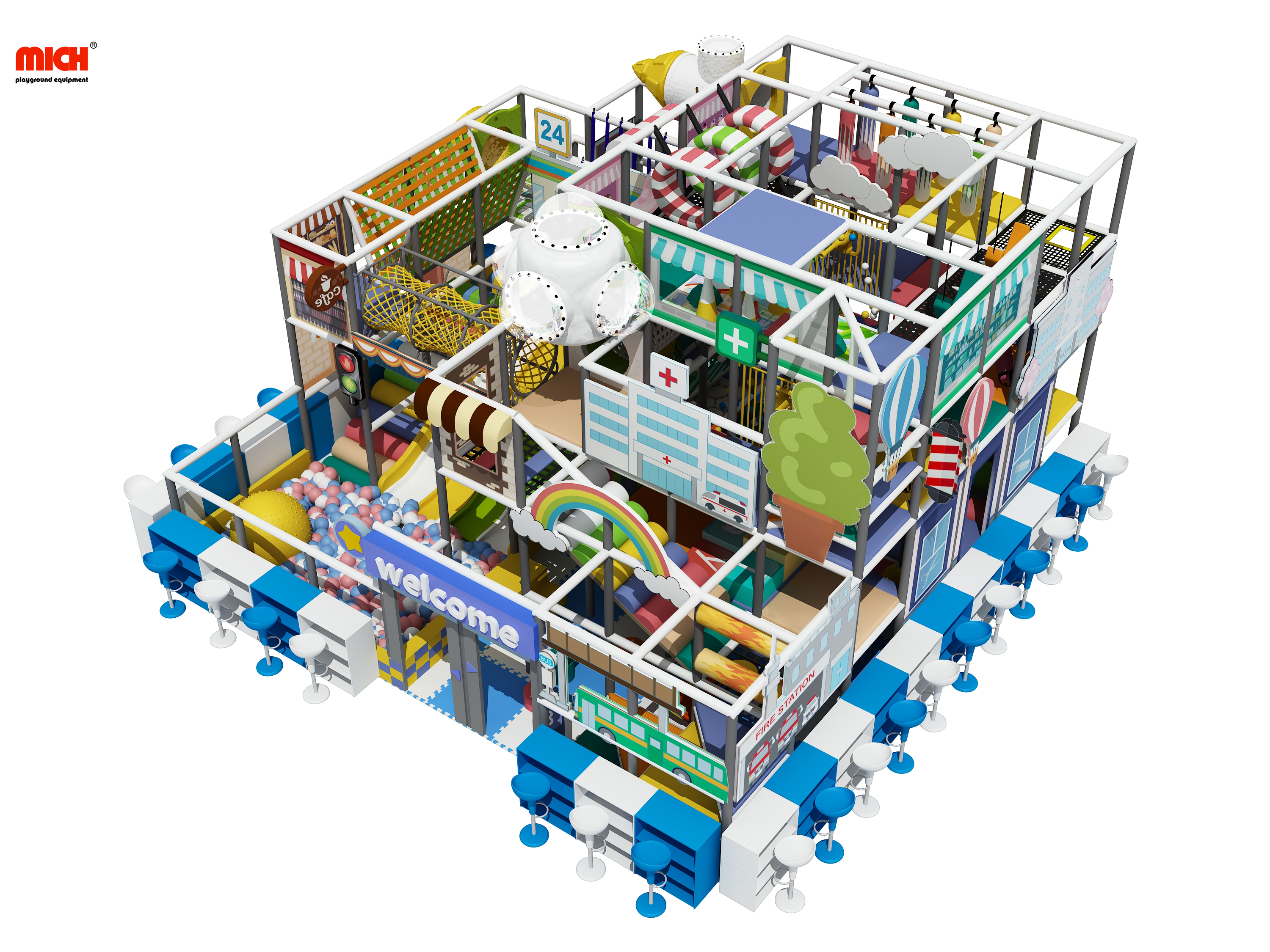 Commercial 4 floors Kids Indoor Playground