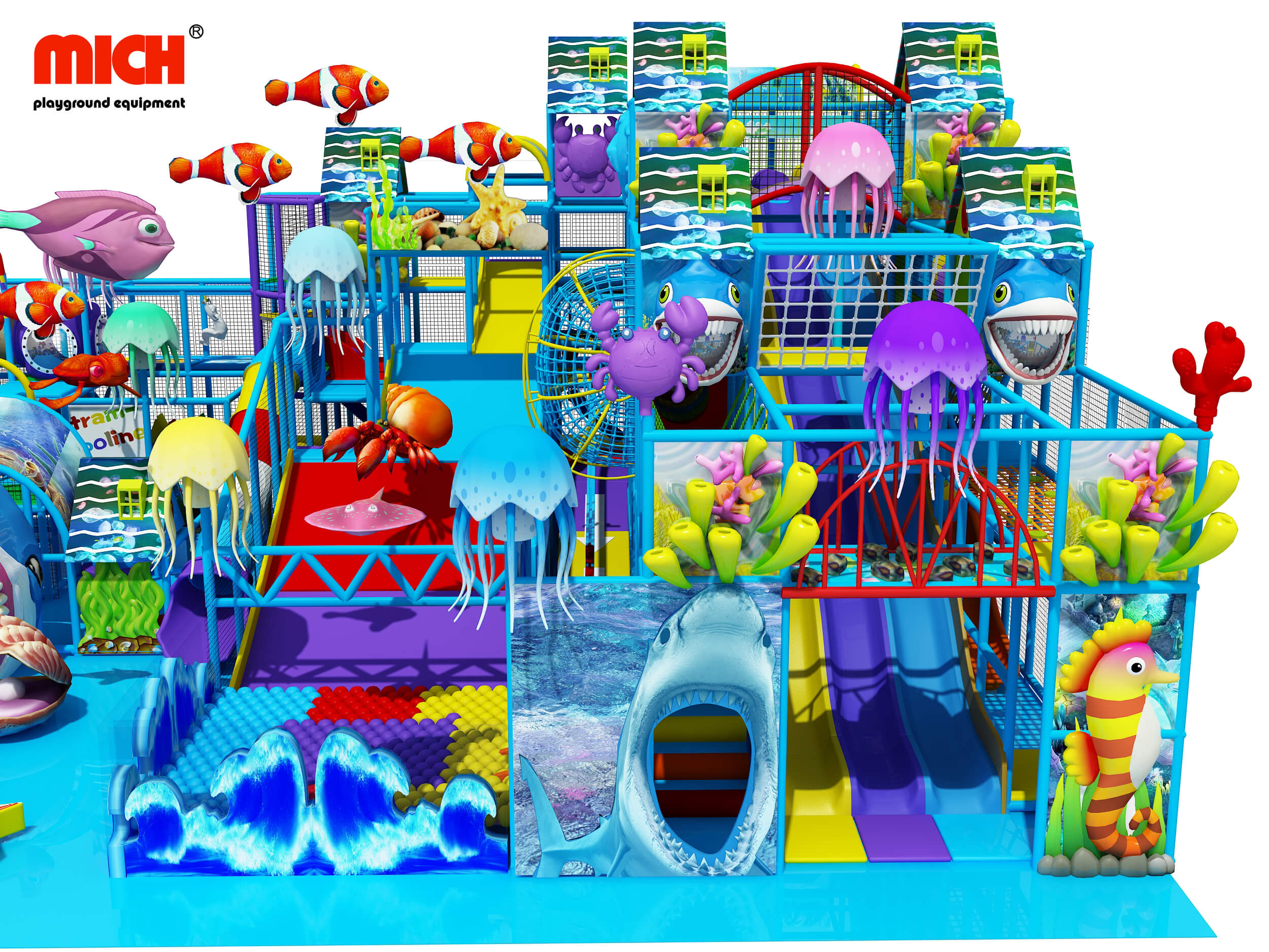 Ocean Themed Children Indoor Soft Playhouse